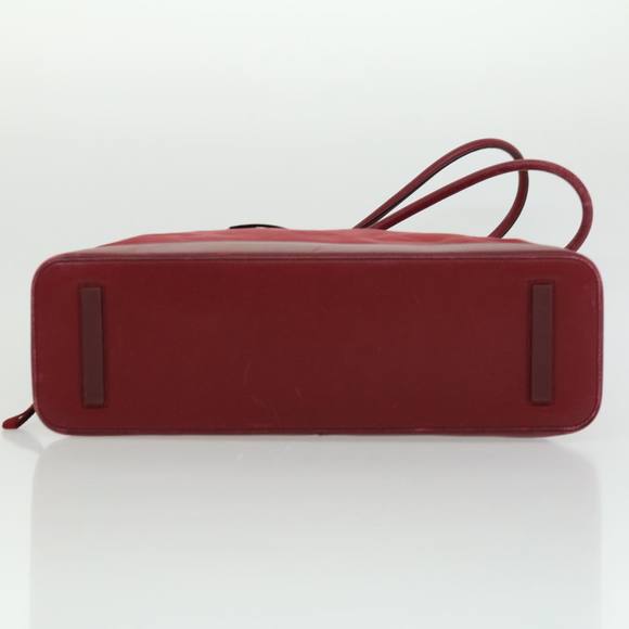 PRADA Tote Bag Nylon Leather Red Auth bs2046 - Picture 5 of 16